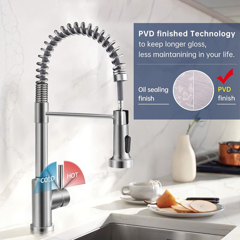 ARRISEA Pull Down Kitchen Faucet Wayfair